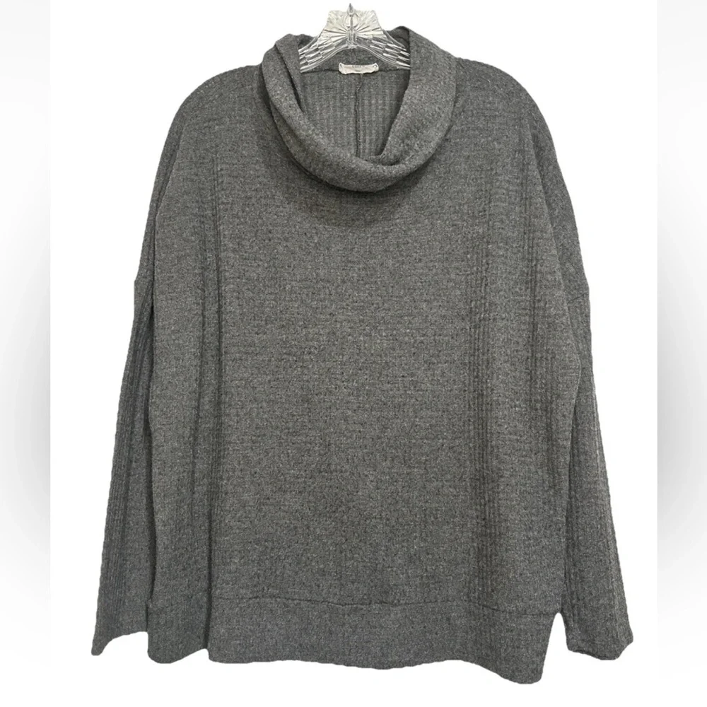 Entro Women’s Small Oversized Cowl Neck Sweater Gray Fall Winter Casual Cozy